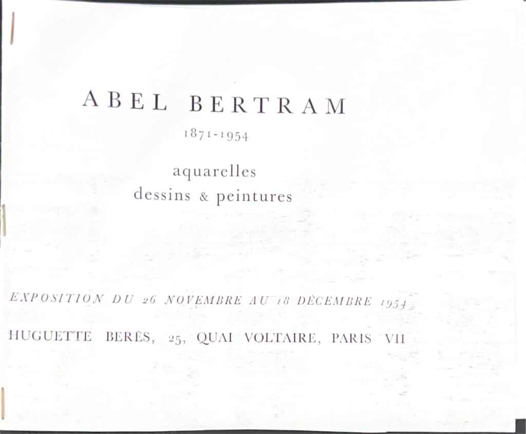 Exposition Abel Bertram