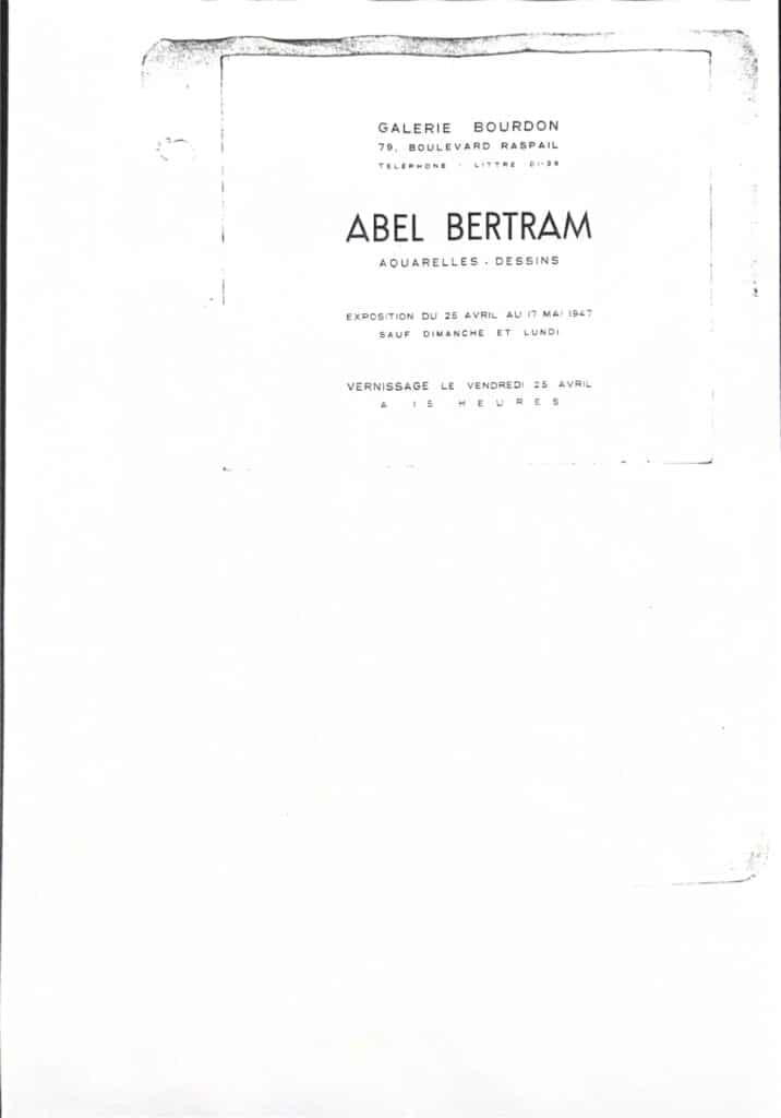 Exposition Abel Bertram
