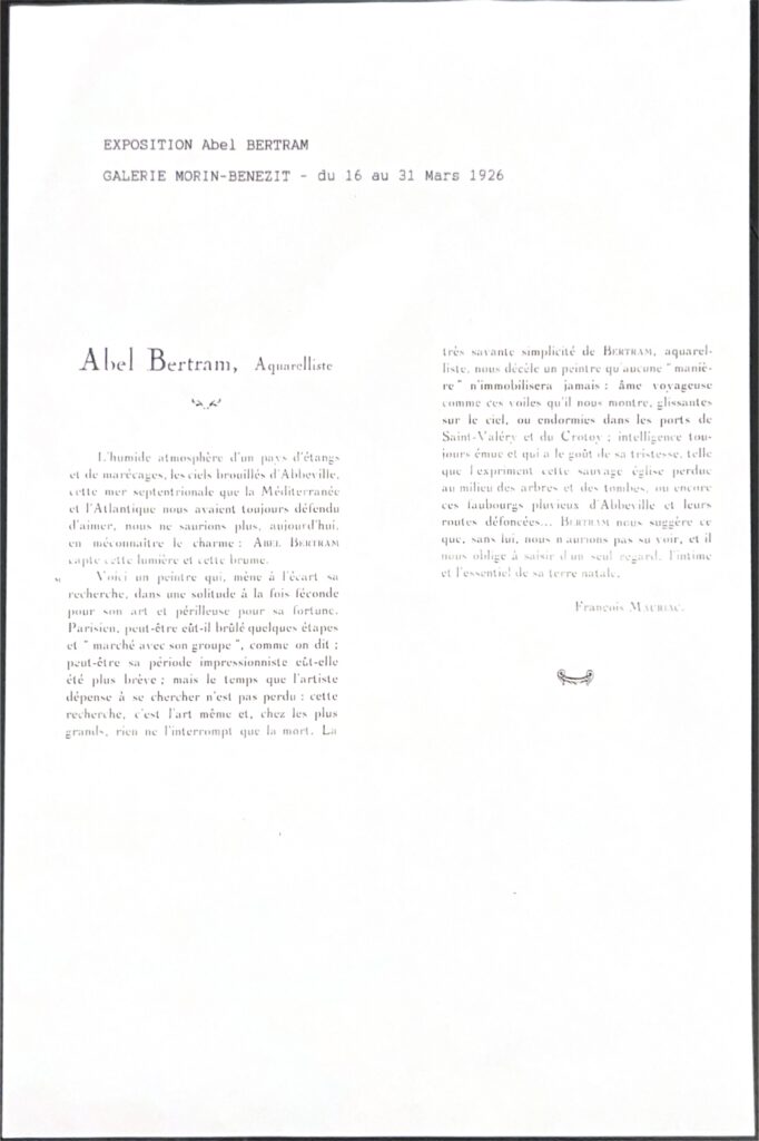 Exposition Abel Bertram