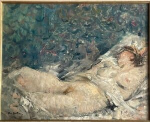 Huile sur papier marouflé abel bertram