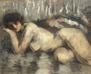 Huile sur papier marouflé sur toile