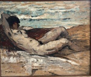 huile sur papier marouflé sur toile