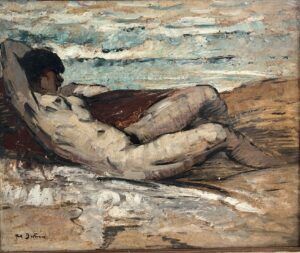 huile sur papier marouflé sur toile